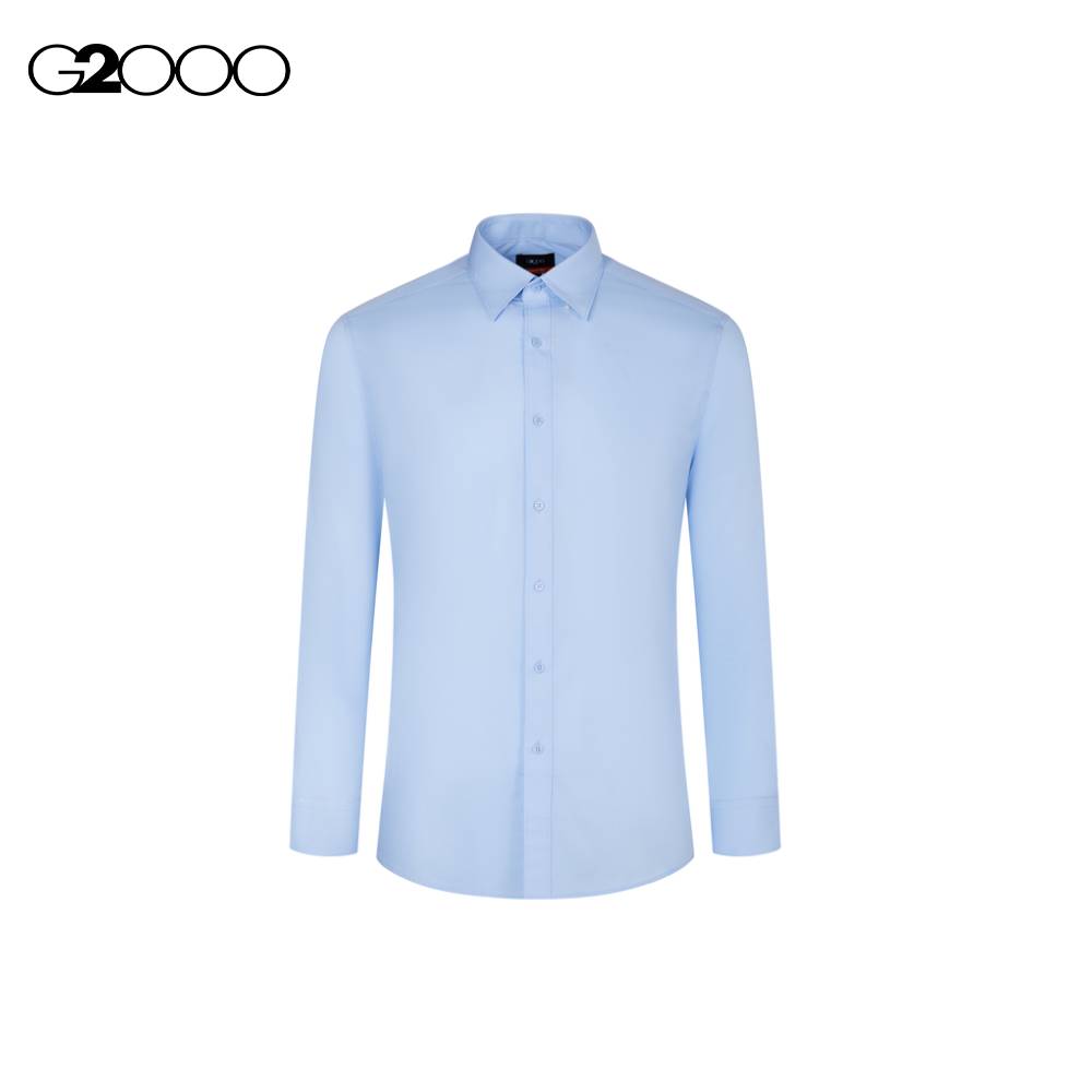 G2000 Men Cvc Poplin Dress Shirt Long Sleeve Woven Shirt