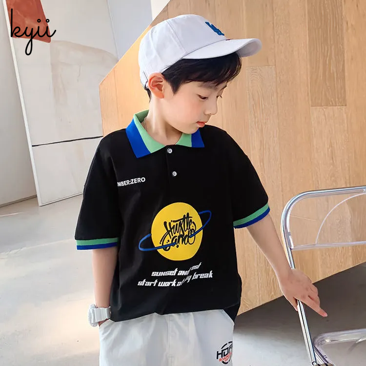 KYII Boy Cotton short sleeve T shirt summer Shirt kyb006