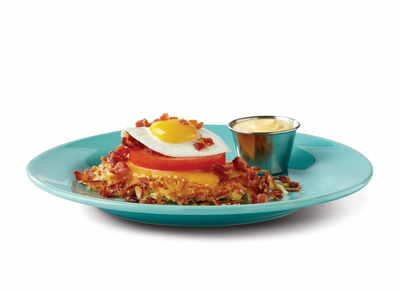 Bacon and Cheddar Hash Brown Stack